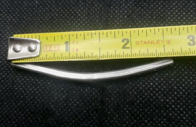 Antique 1920s Fishson Silverite Rhinestone 2.5″ Curved Bar Brooch / Pin C Clasp