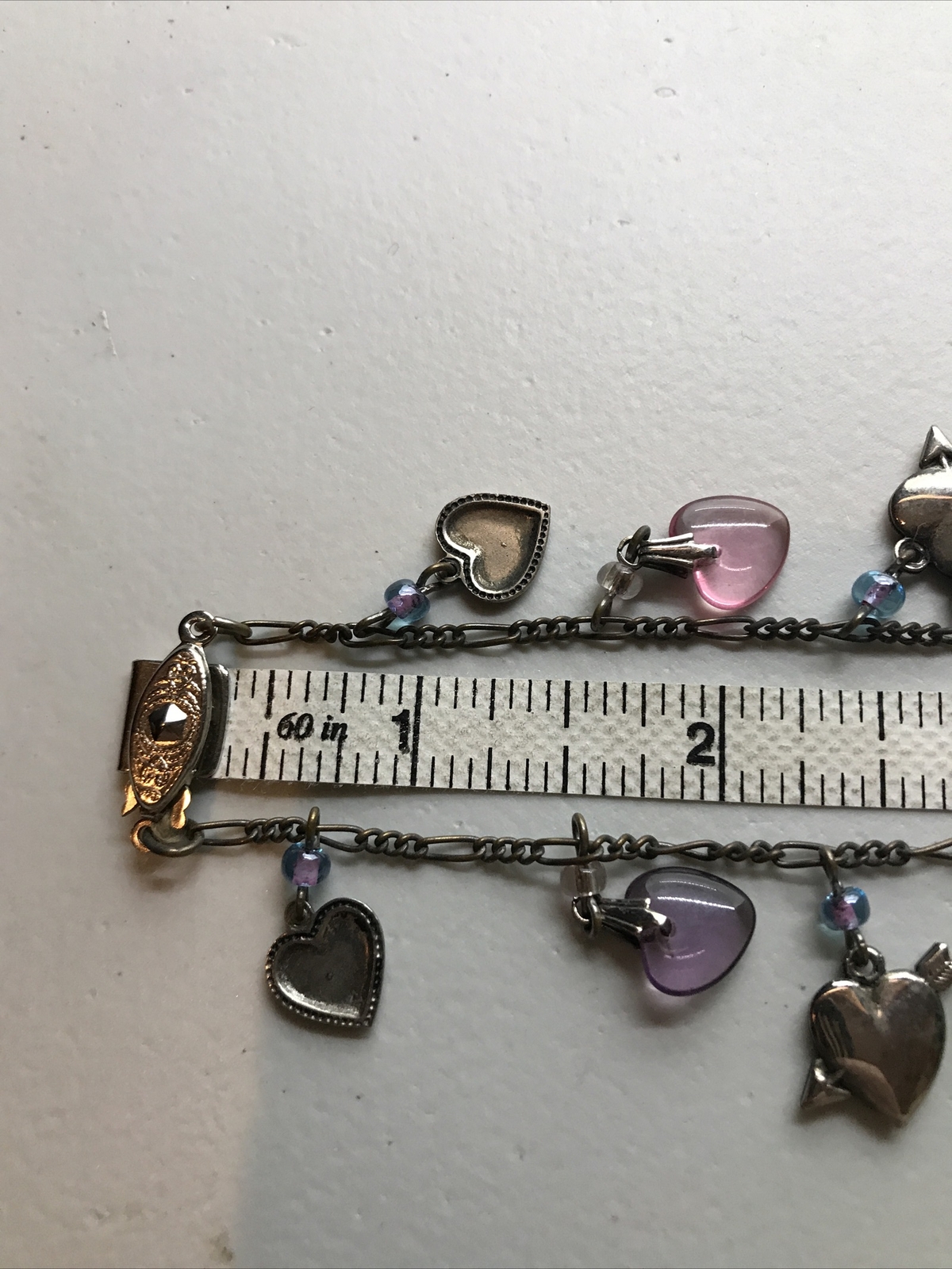 Vintage Glass Works Studio Glass & Silver Charms in Multi Colors Necklace 23