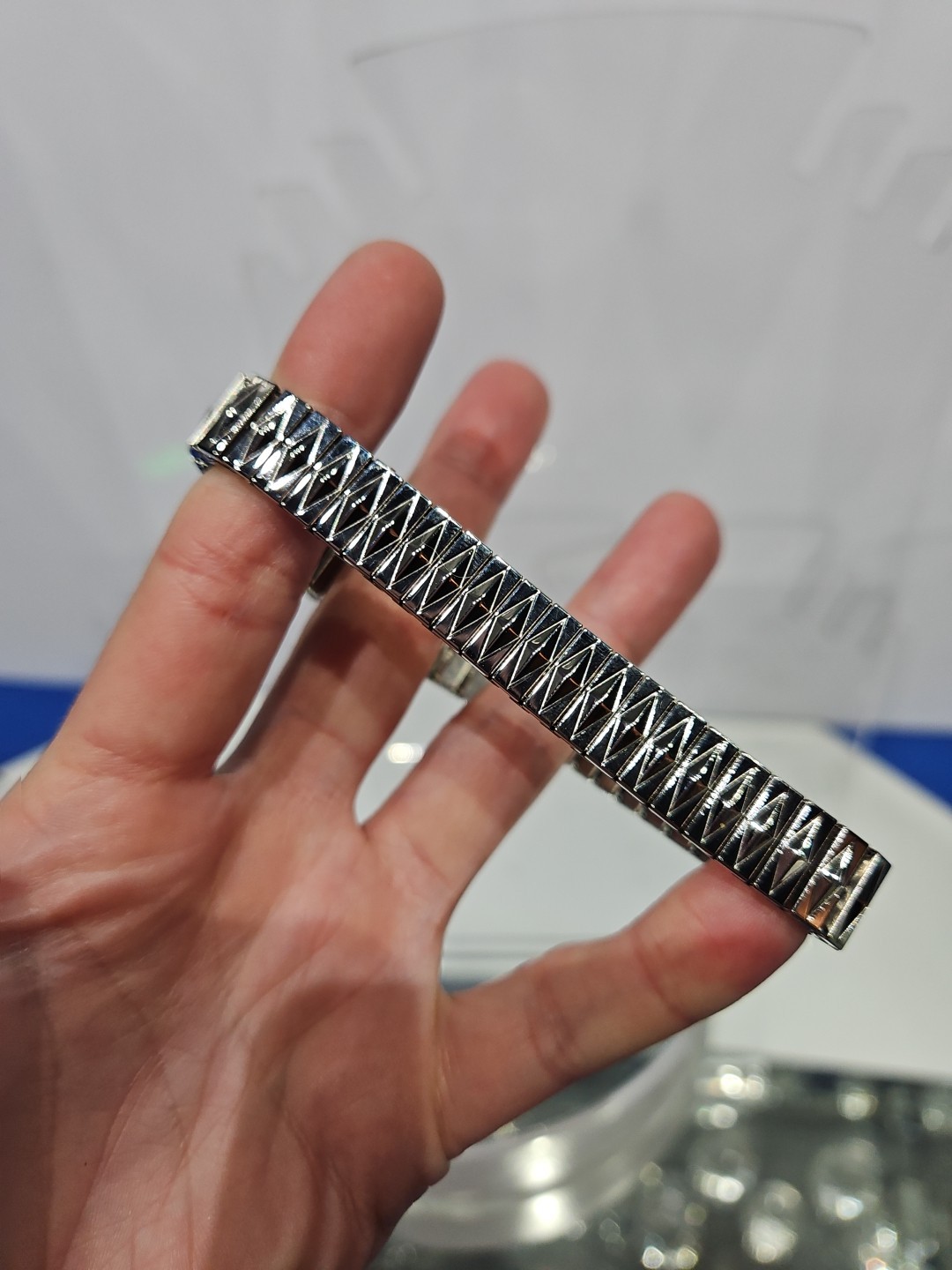 Bracelet Expendable stretch Band Silver tone Metal Edforce China Stainless Steel