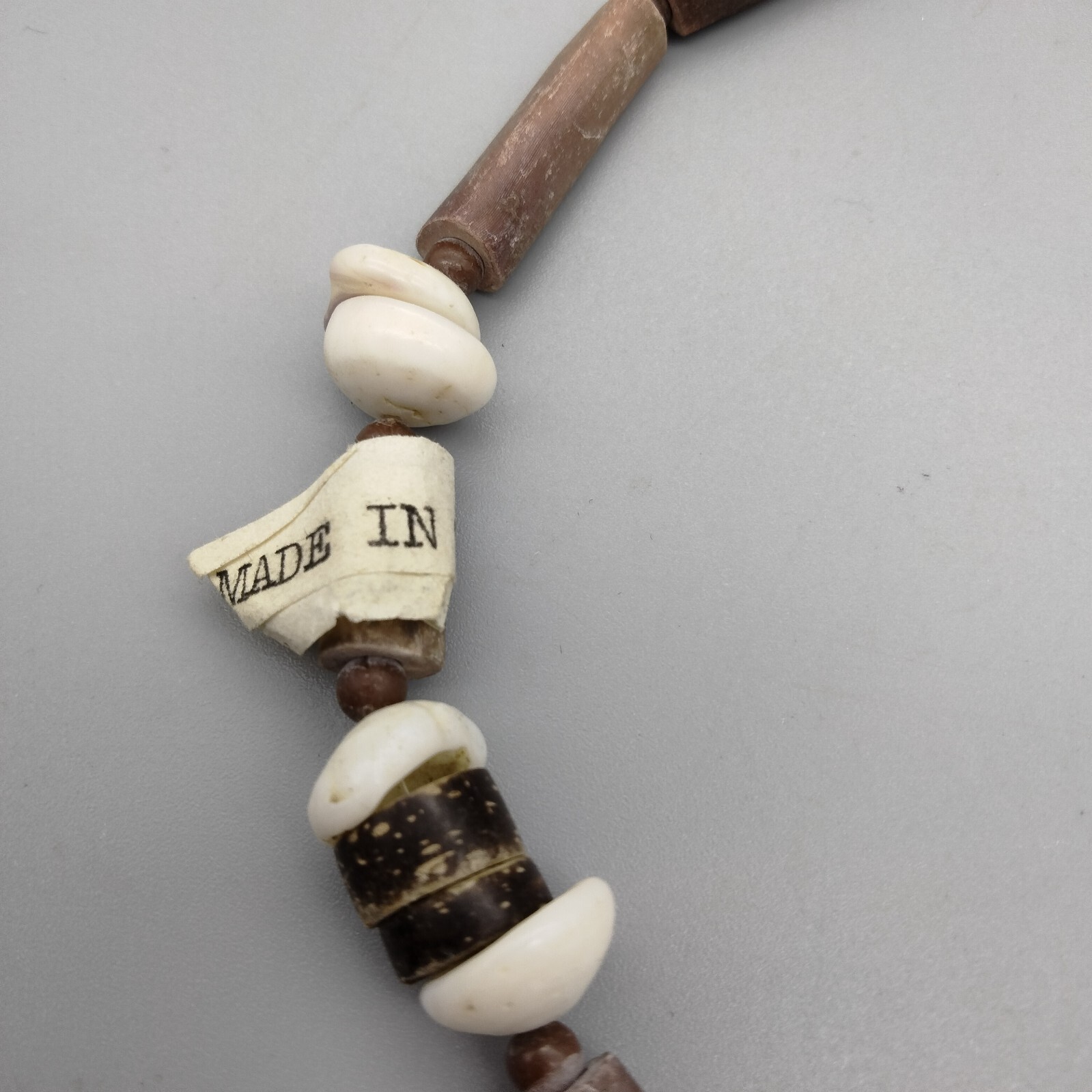 MermaidCore Mermaid Puka Shell Necklace 15″ Coconut VTG Beach Surf Philippines