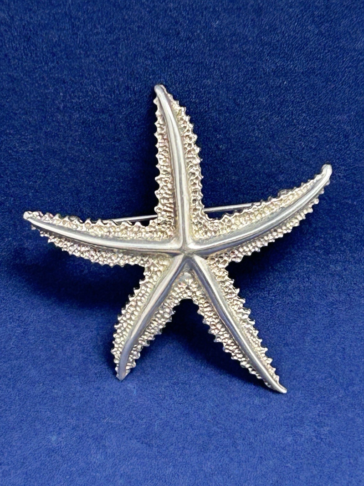 Vintage MEX 925 Sterling Silver Starfish Brooch Pin Coastal Vibes
