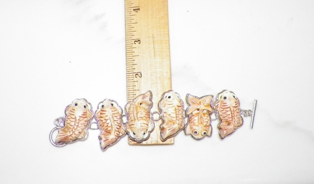 AMY KAHN RUSSELL AKR KOI FISH LINK BRACELET 925