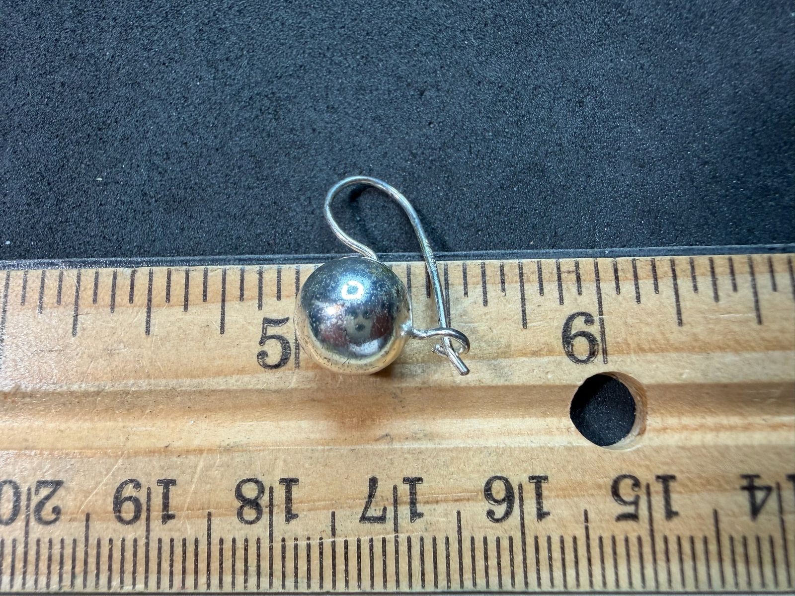 2.16g Vintage Sterling Silver 925 Rounded Drop Dangle Earrings Classic M