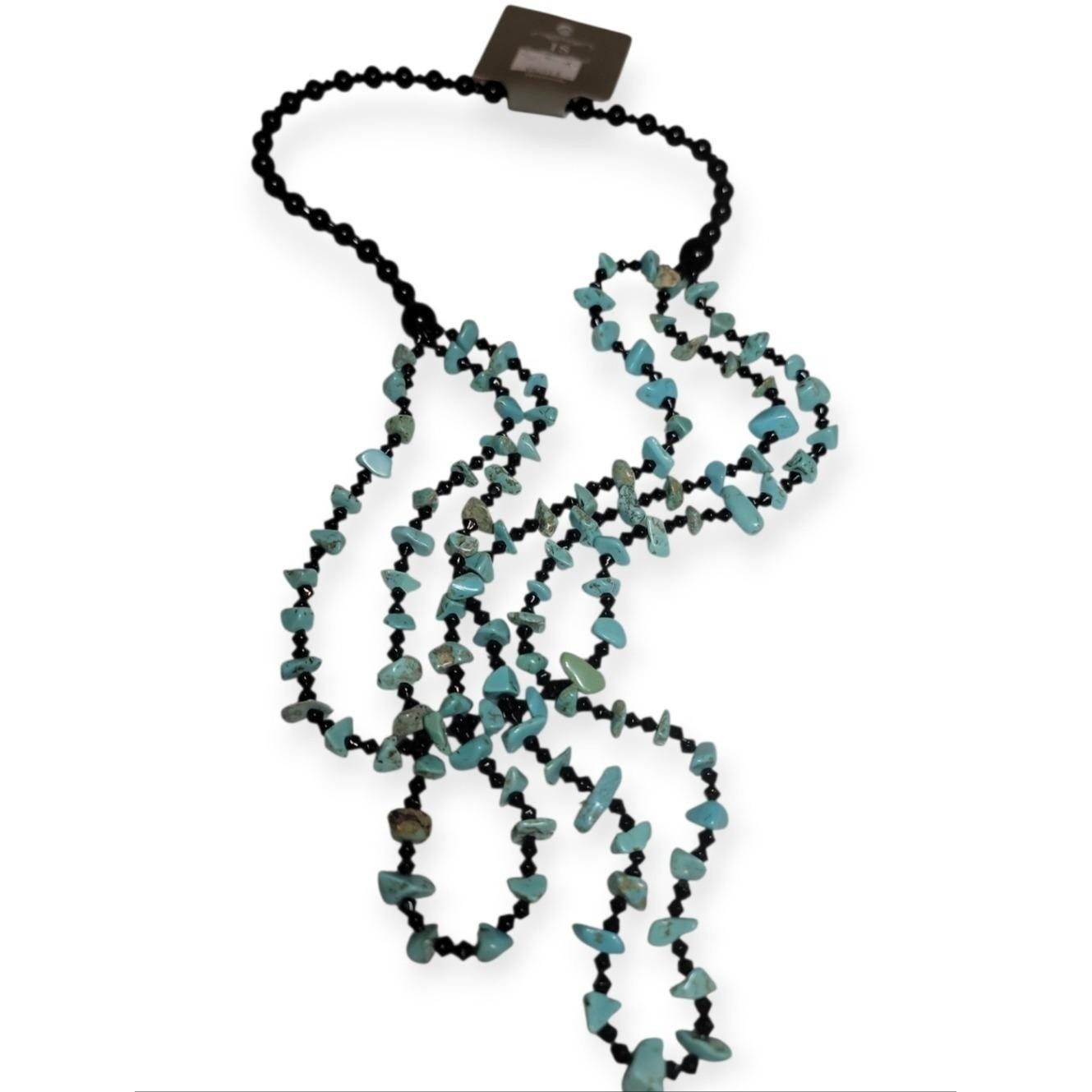 Vintage Stone Chip Necklace Lot Faux Turquoise Coral Green Mixed Gemstone Beaded