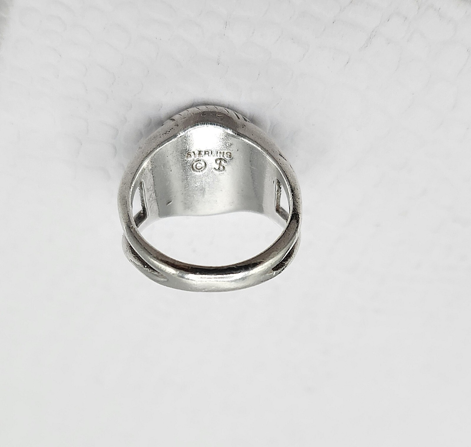 Designer Vintage Shube’s Dakota West Sterling Silver Cherub Angel Ring Size 5
