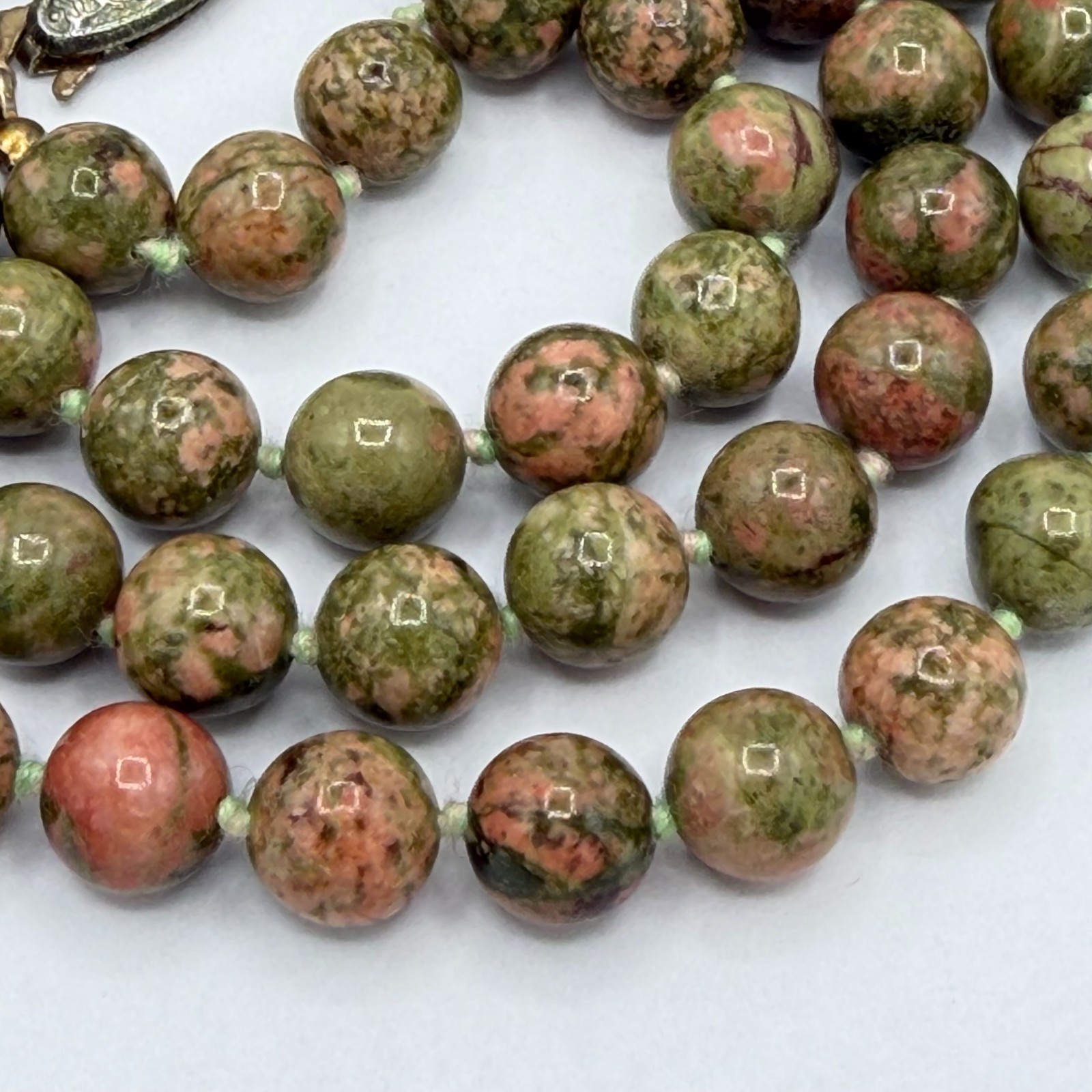 20 Inch Vintage Agate Stone Beaded Necklace