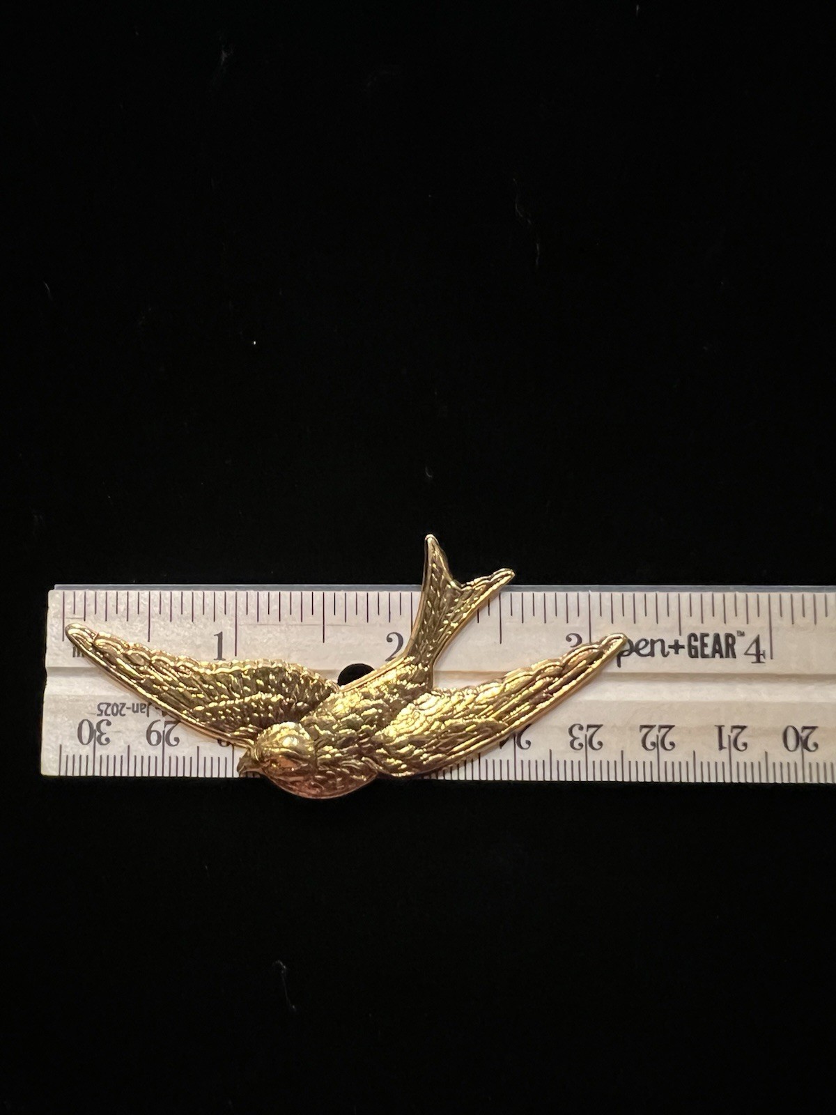 Vintage Bird 22K Gold Plated Brass Stamping for Jewelry/Craft/Decor/Famous Maker
