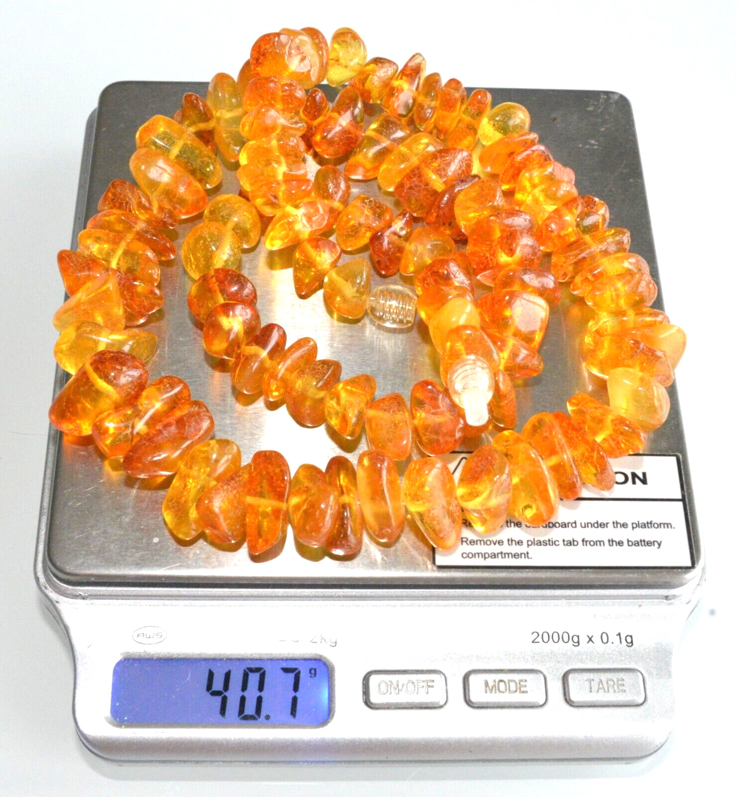 40gr RUSSIAN SOVIET BALTIC AMBER BEAD NECKLACE 琥珀 BRACELET STONE PENDANT EARRING