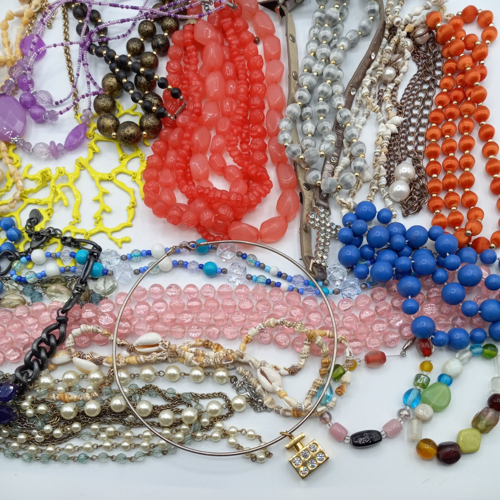 Jewelry Lot of 25 Necklaces Bracelets Michael Kors Stella & Dot Beads.