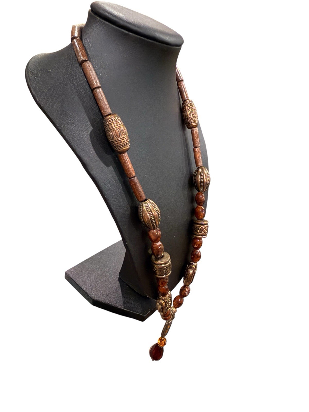 Vintage Amber Bead pendant Necklace from 1930’s to 1950’s