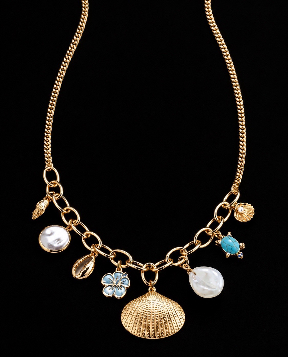 Avon Charm Medley Link Necklace 16.5 Inches Long. Brand New In Original Package