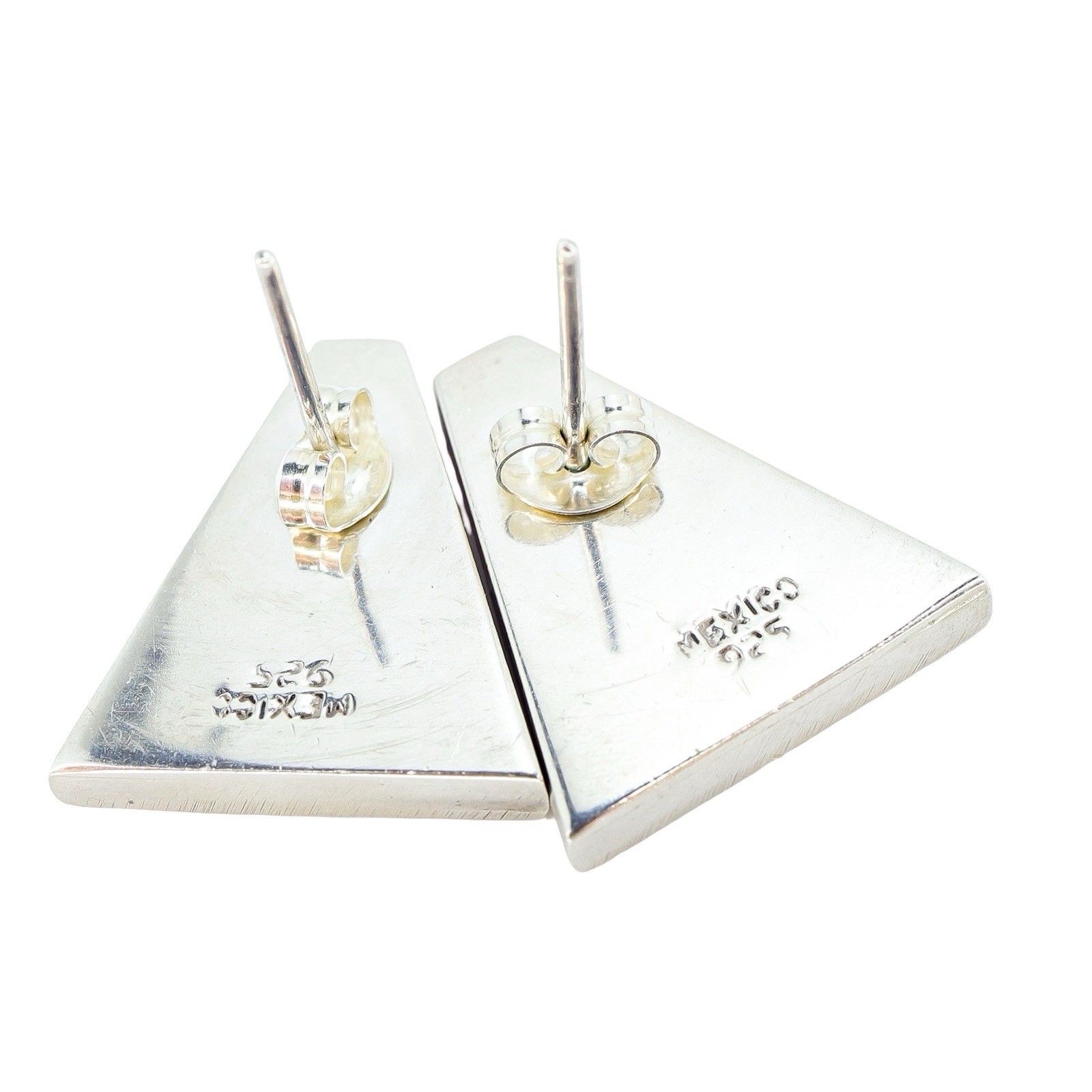 Lot Of 3 Sterling Silver Modernist Stud Earrings W Inlay Multistone Shell Resin
