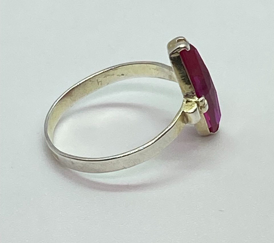 Ring Silver 875 Size 8 . Weight 1.84 g. Soviet Vintage Jewelry USSR