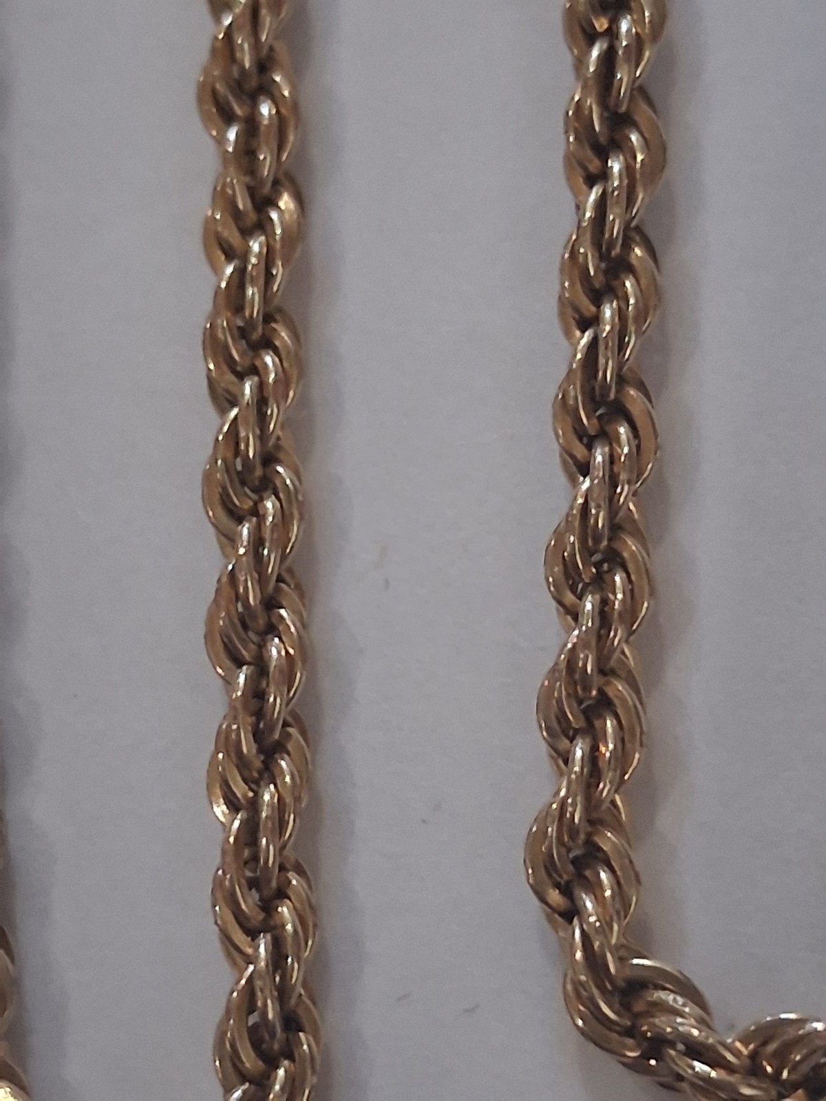 Vintage 1/20 12K Gold Filled Necklace Rope Chain Twisted 30″