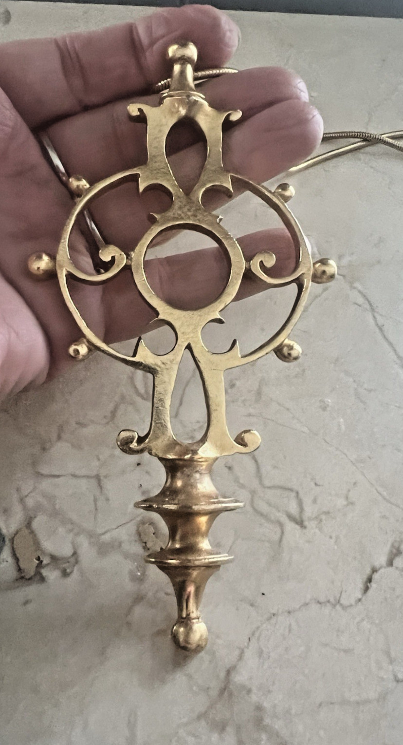 Vintage Arabesque Moroccan Lantern Fitting Pendant Alva Museum Replica Necklace