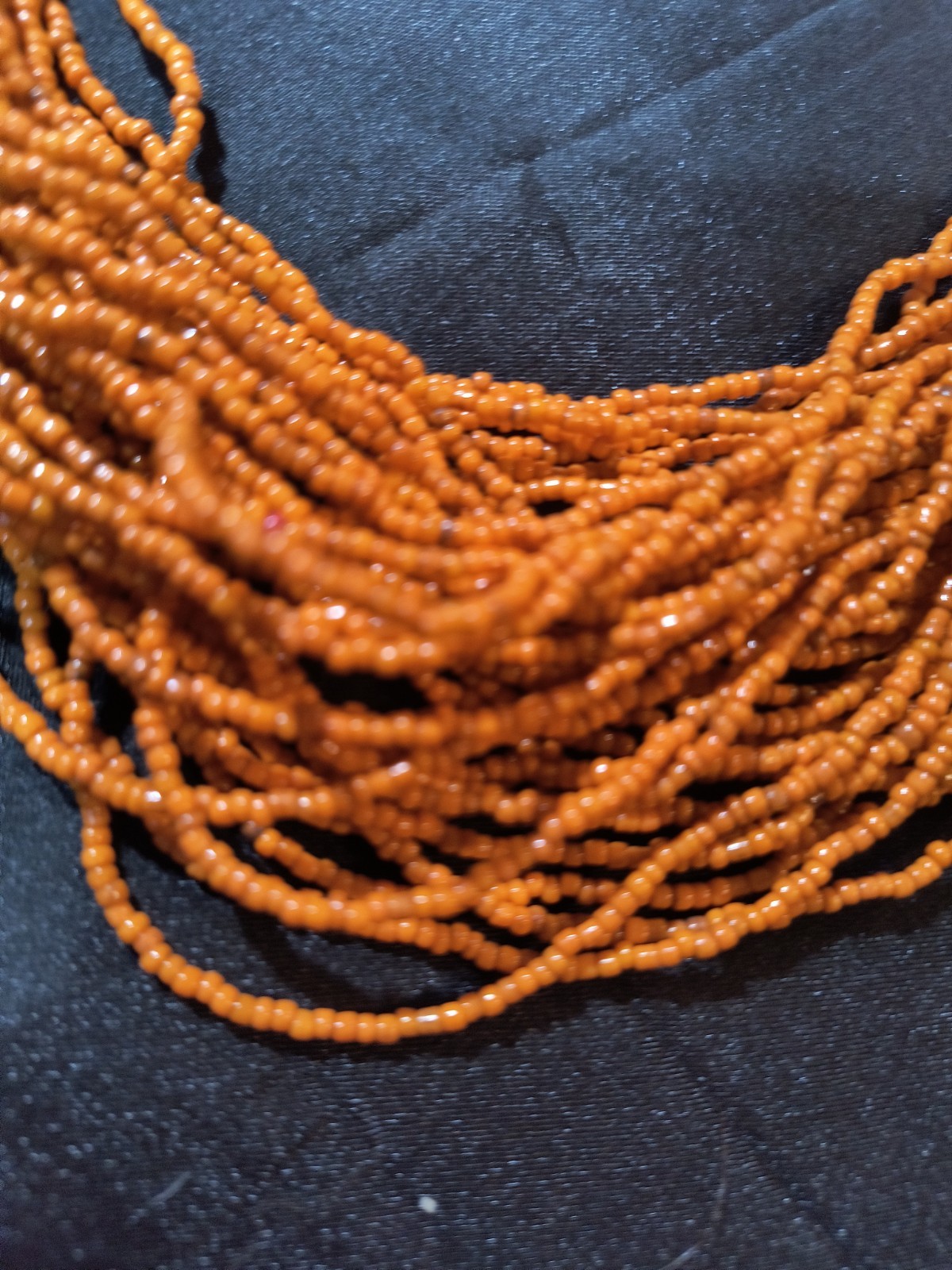 VINTAGE 16″ Italian 40-Strand HAND MADE Genuine CORAL BEADED NECKLACE 137g
