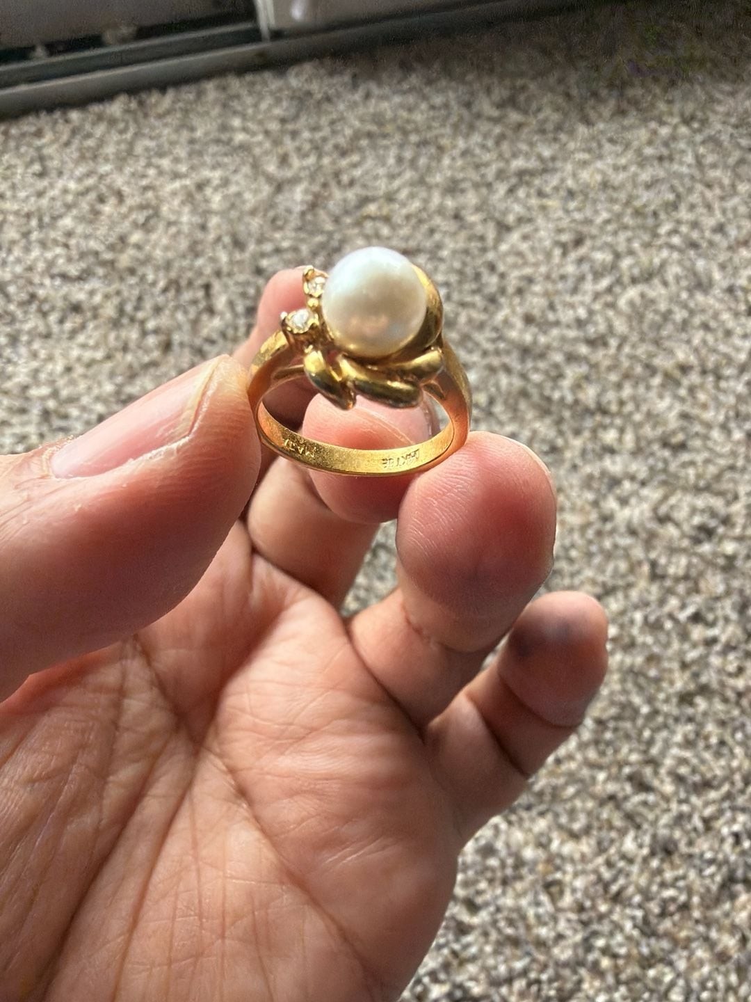 Vintage Gold Ring, 8K Gold, Cabochon – Israel sz 7.5