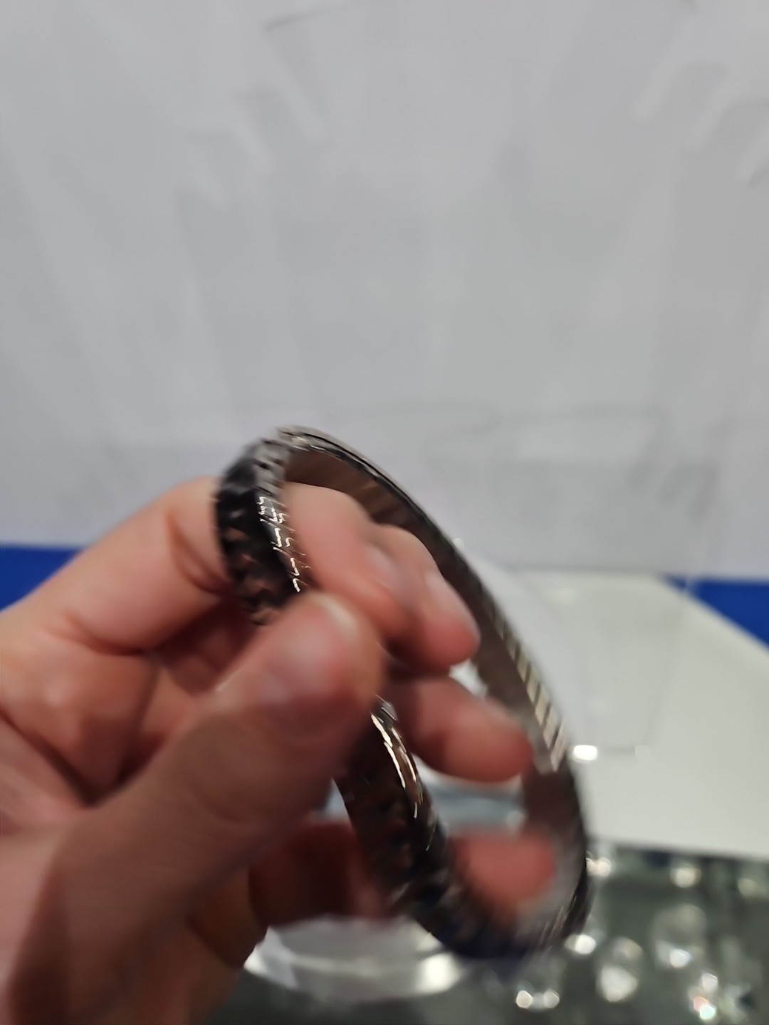 Bracelet Expendable stretch Band Silver tone Metal Edforce China Stainless Steel