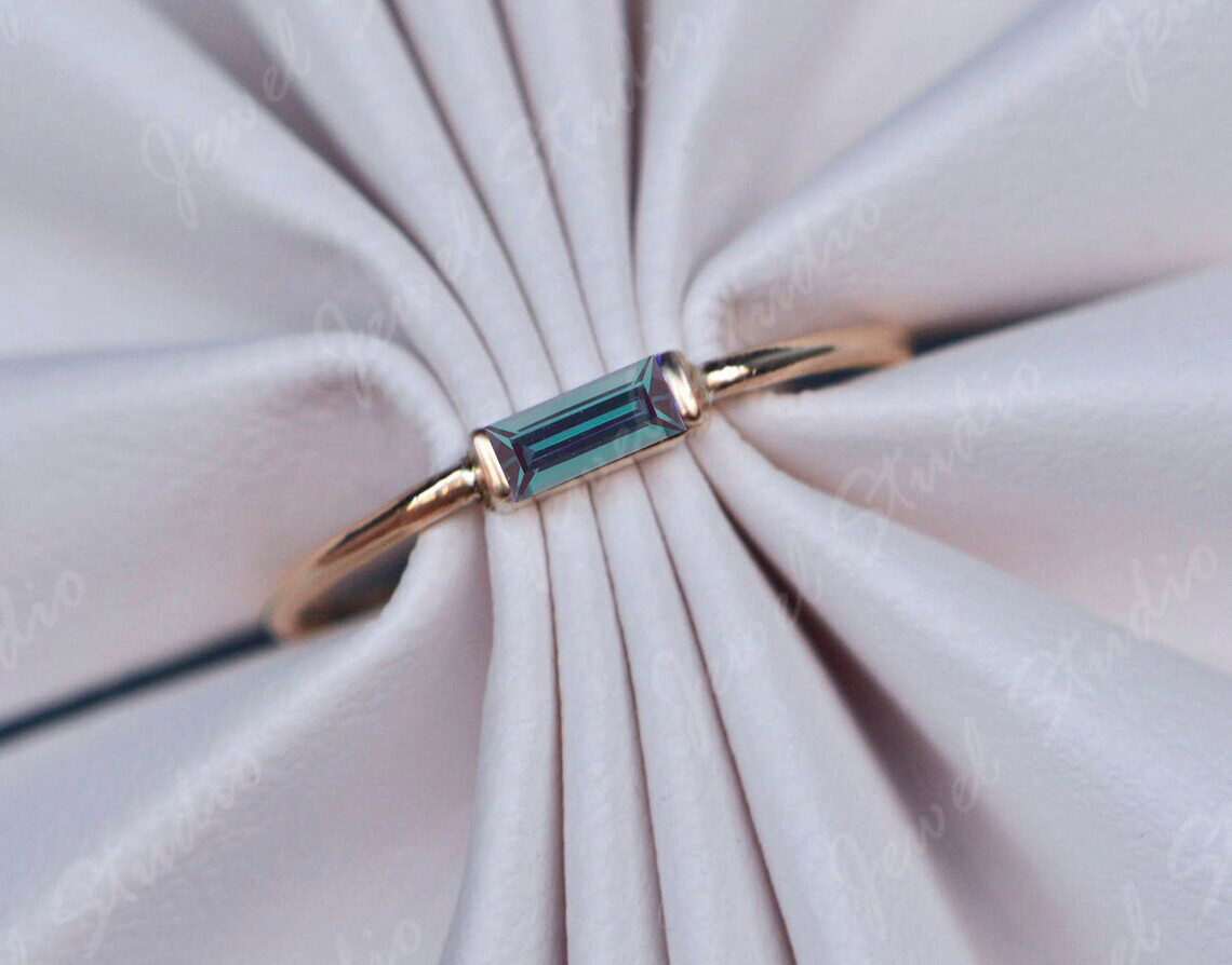Indicolite Blue Tourmaline Ring Engagement Ring Wedding Ring Dainty Ring Gifts