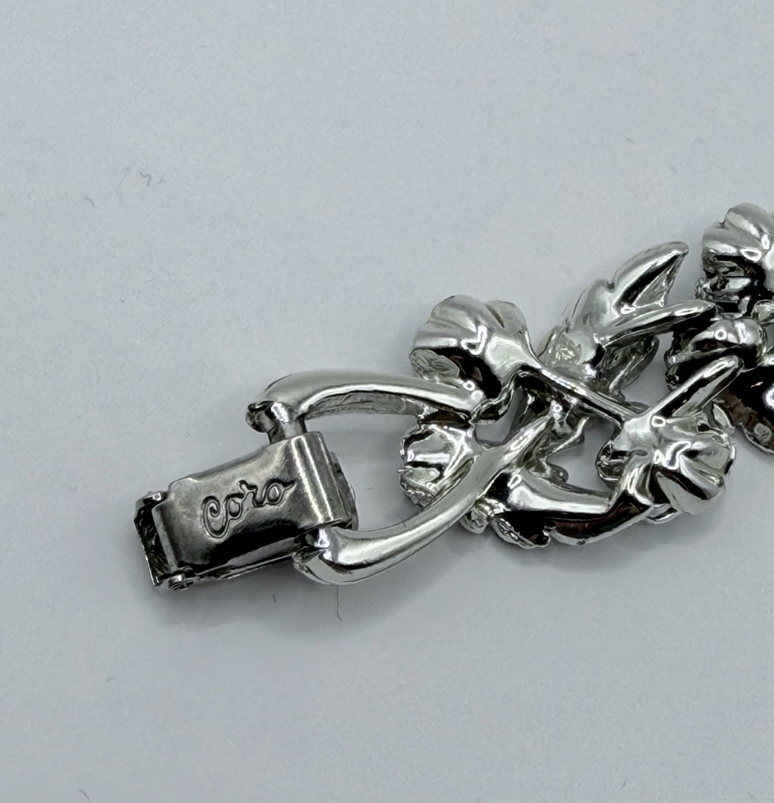 Vintage Script-Signed Coro Baby Blue and Silver Tone Parure 1950s