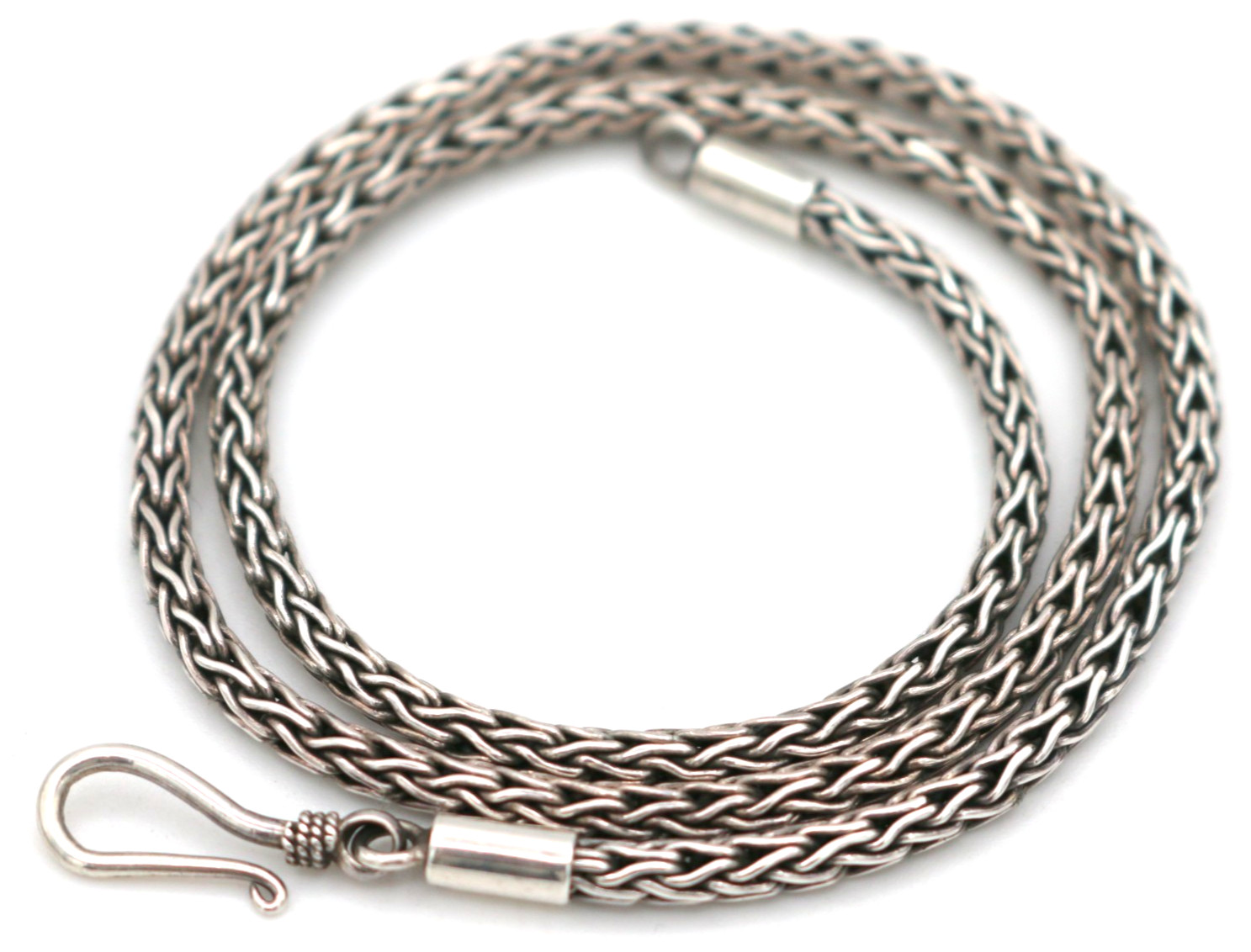 Vintage Sterling Silver 925 3mm Wheat Chain Necklace 16” 15.85g