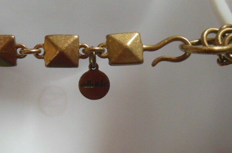 Vintage Signed Stella & Dot Brushed Gold-tone 5-Strand Necklace