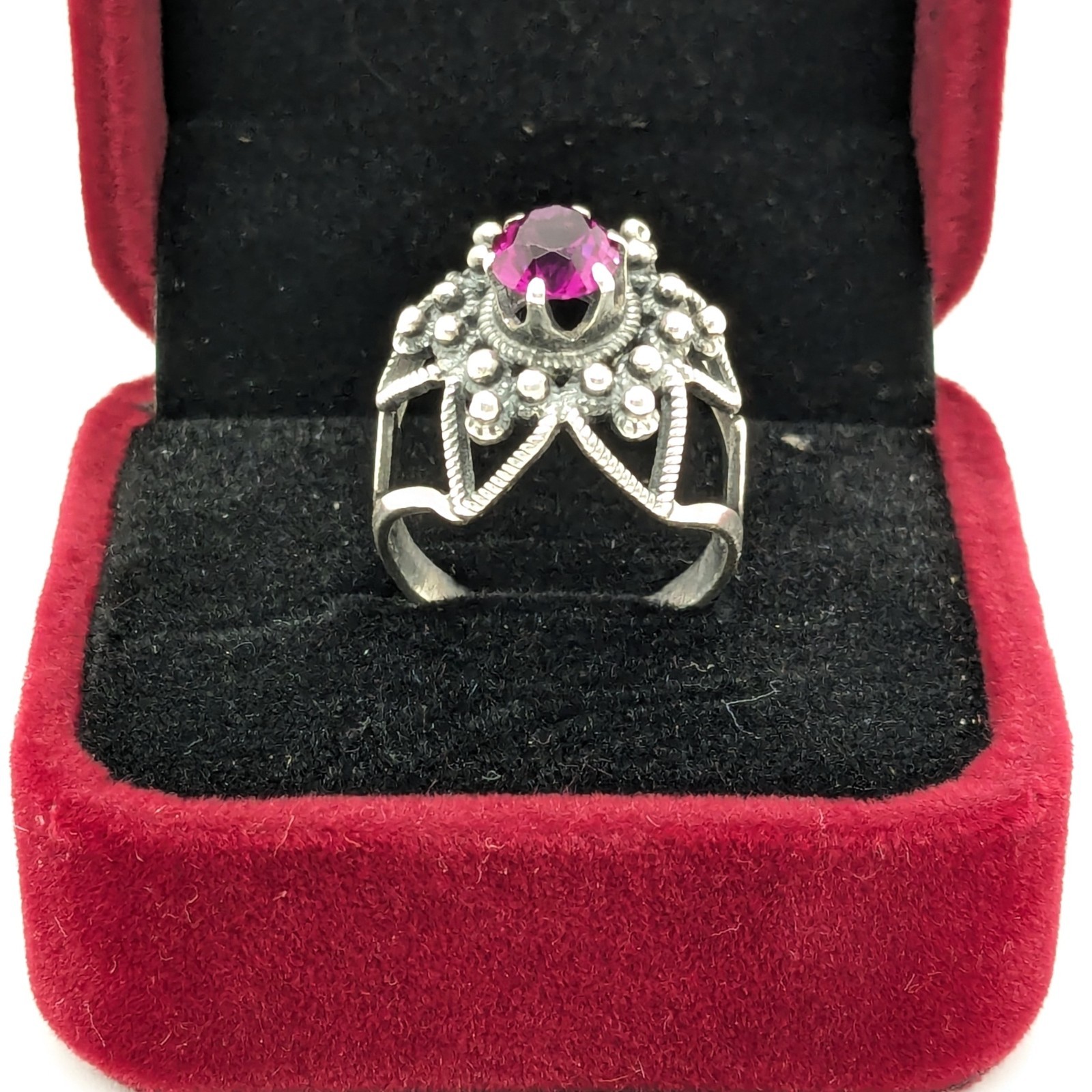 Vintage Elegant Soviet RING Silver⭐875 stamp Star USSR-size: 6.25US (17mm)| UA#4