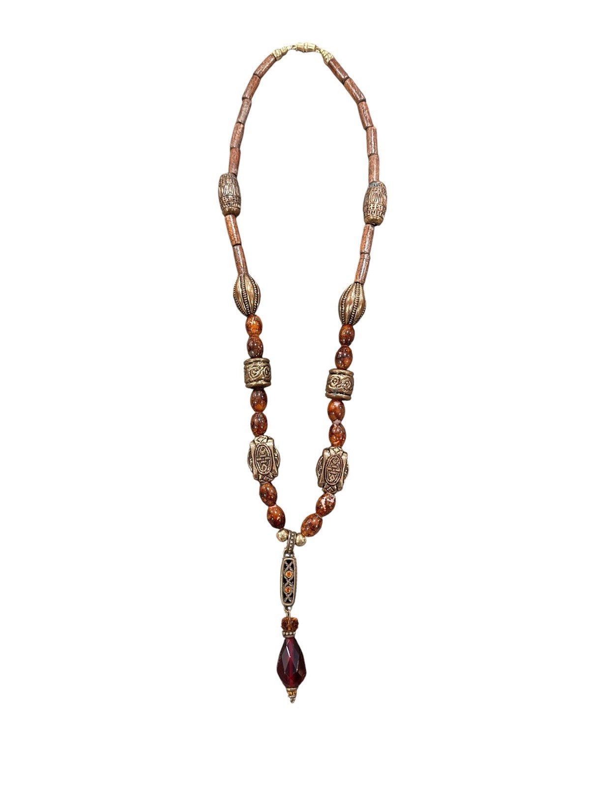 Vintage Amber Bead pendant Necklace from 1930’s to 1950’s
