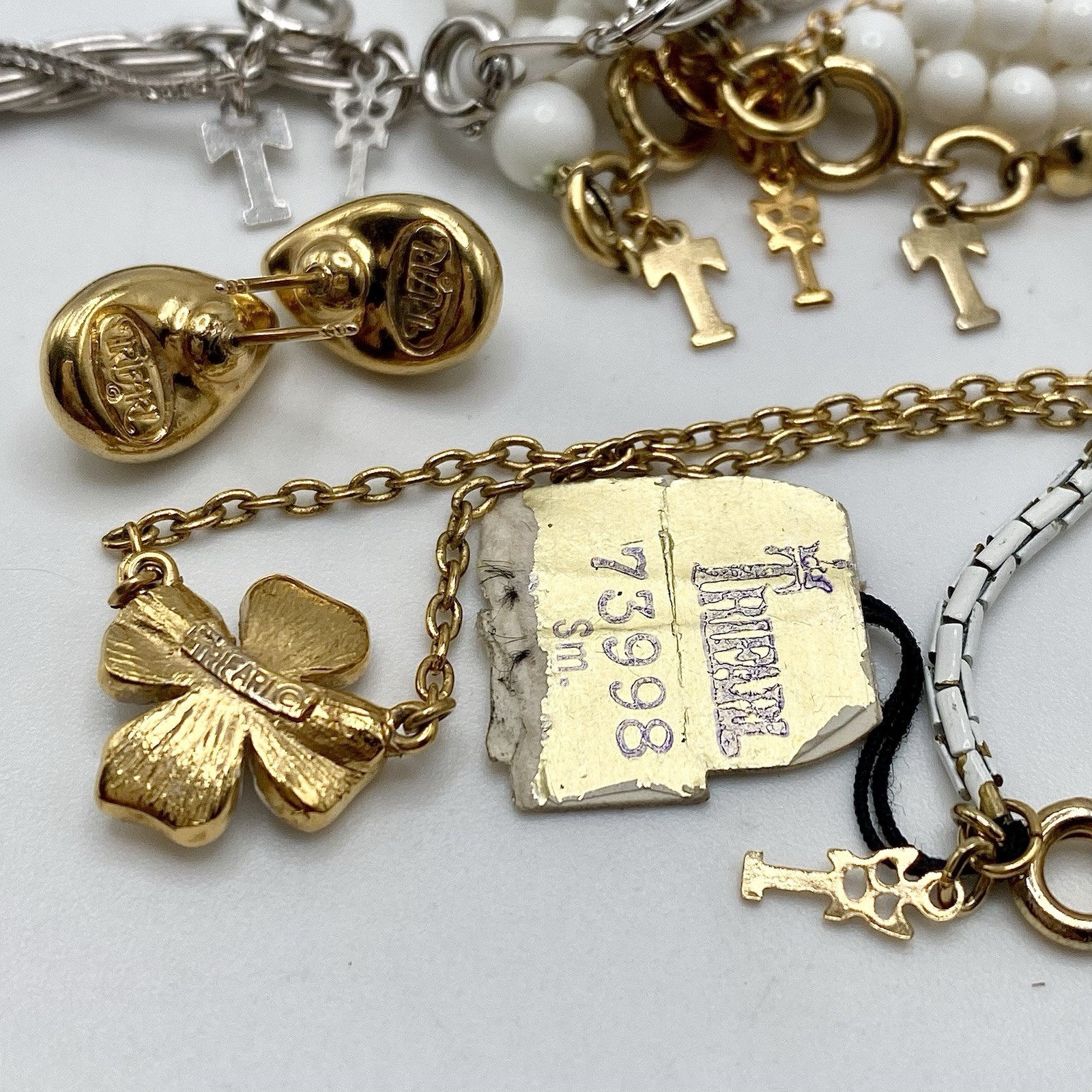 Vintage Trifari Everyday Essentials – 8pc Dainty Layering Jewelry Collection