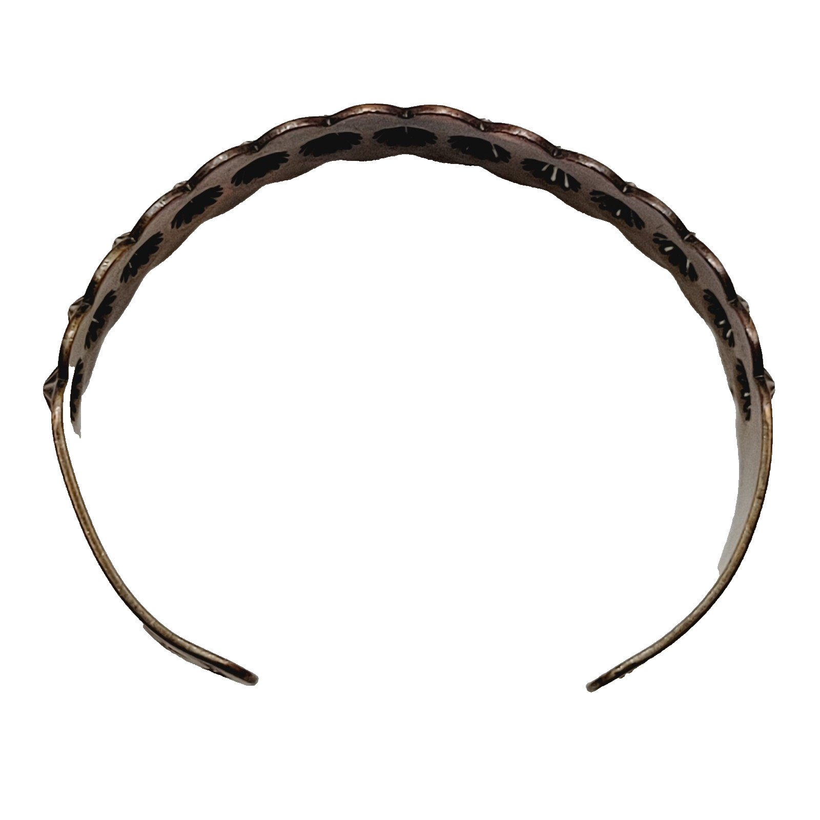 Copper Southwestern Concho Repousse Arrow Engraved Design SMALL Cuff Bracelet