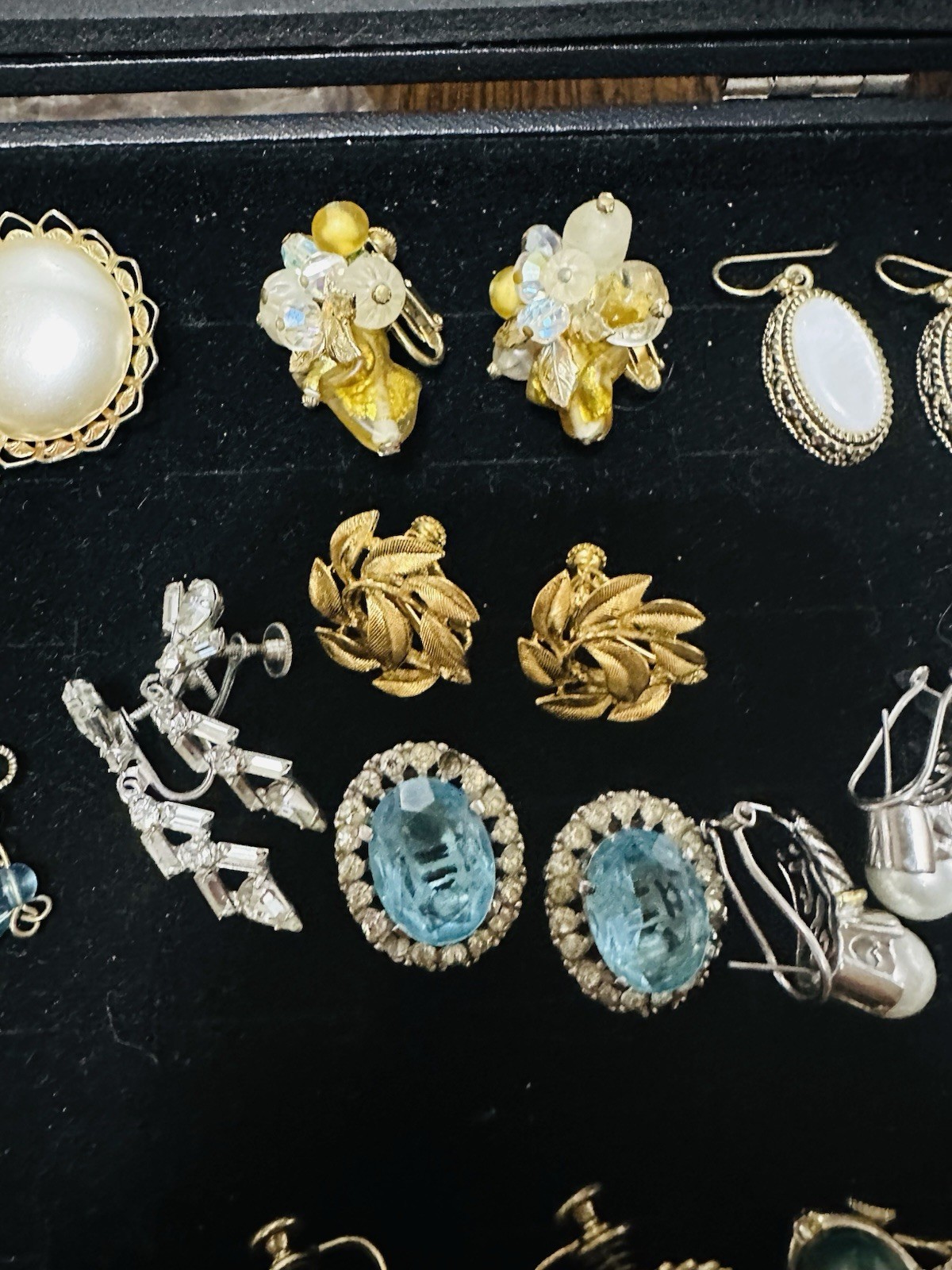 Lot Of 25 Pair Vintage Clip On, Pierced Earrings Some Signed