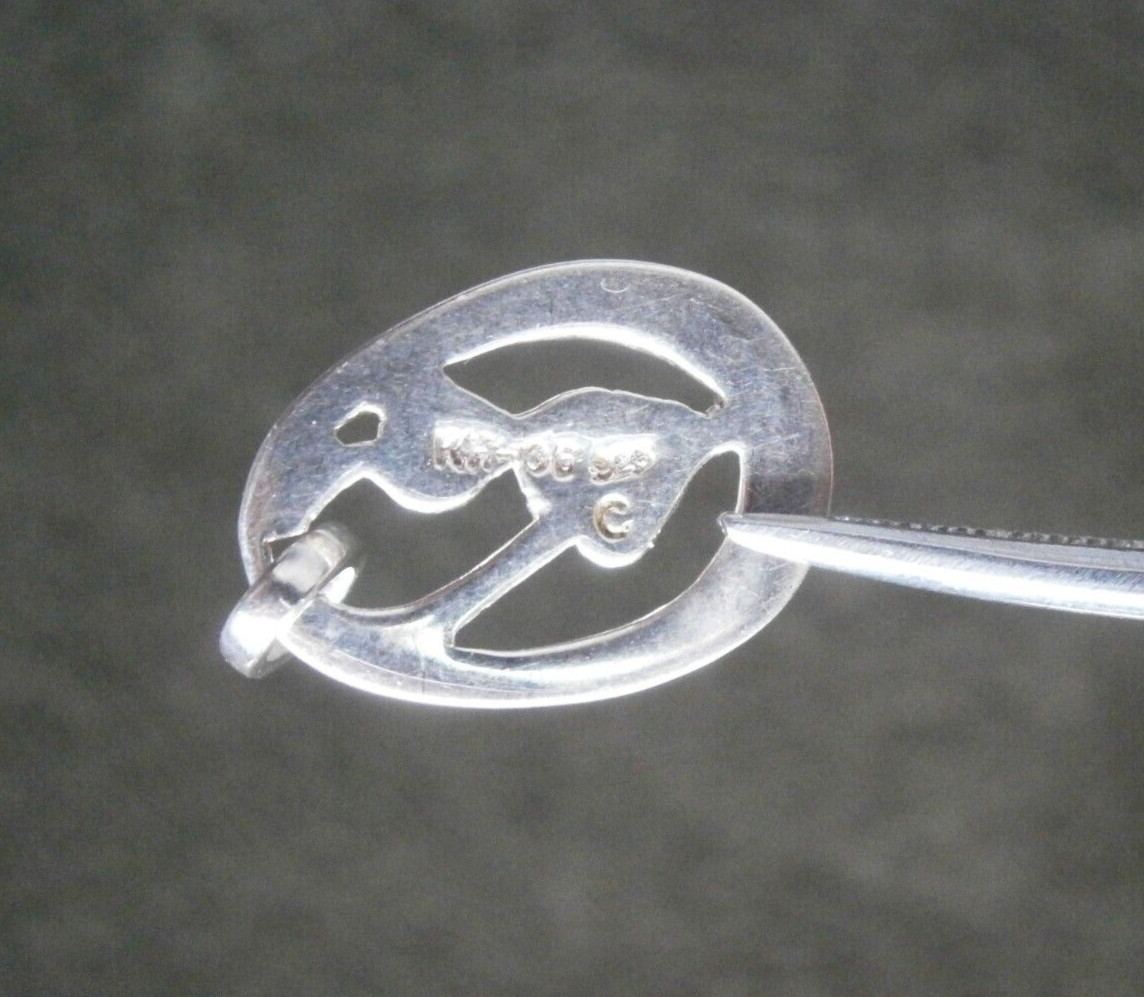 Kit Heath Tulips Flowers Vintage Openwork Sterling Silver Pendant 1.9g