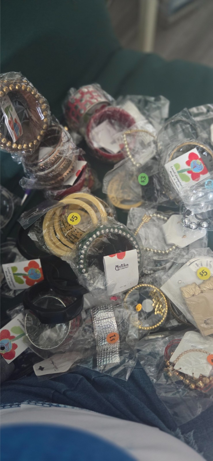 jewelry lots unsearched some in packages some not.