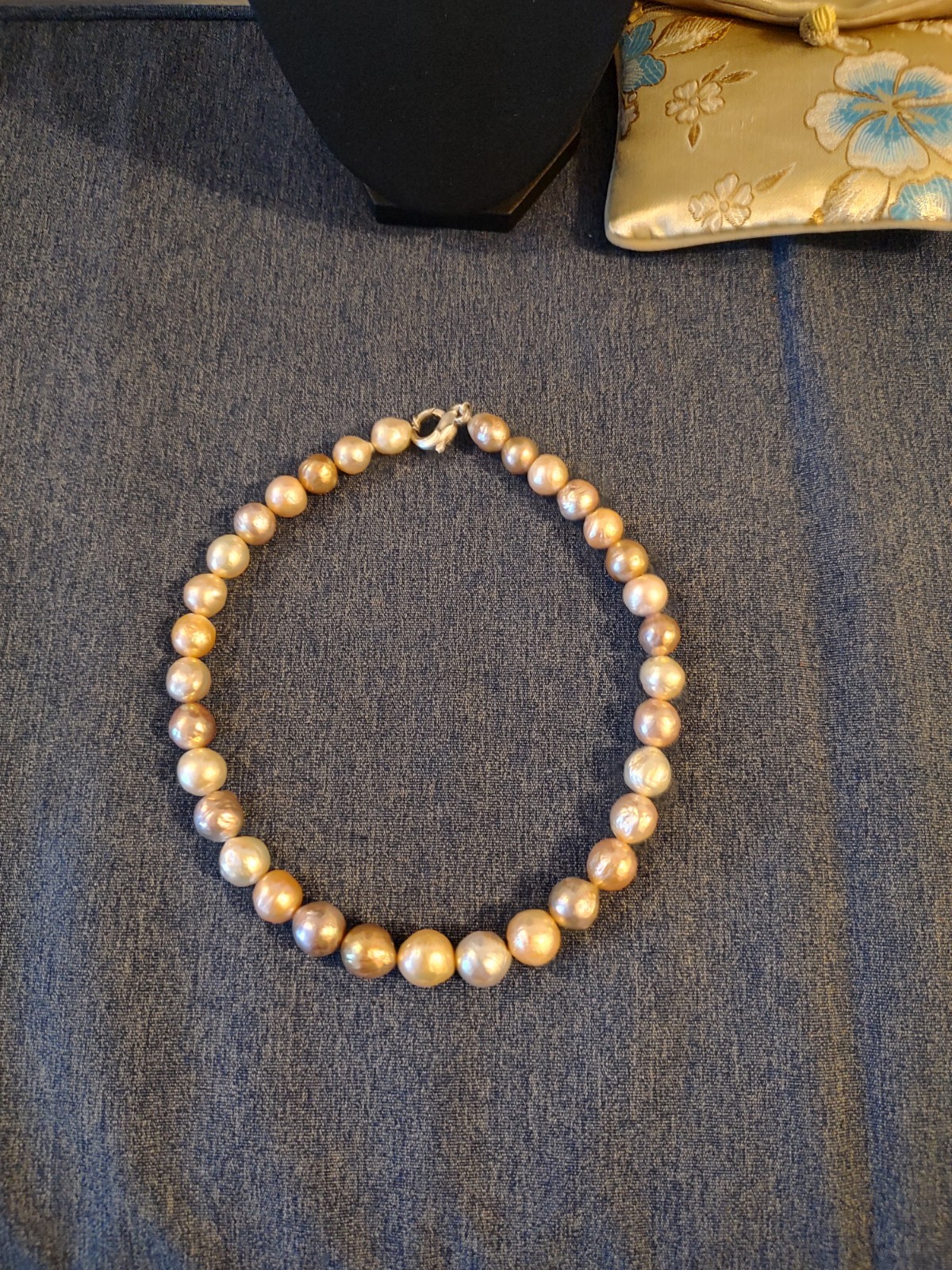 QVC Honora 12.0mm – 14.0mm Ming Cultured Pearl Sterling 18″ Necklace
