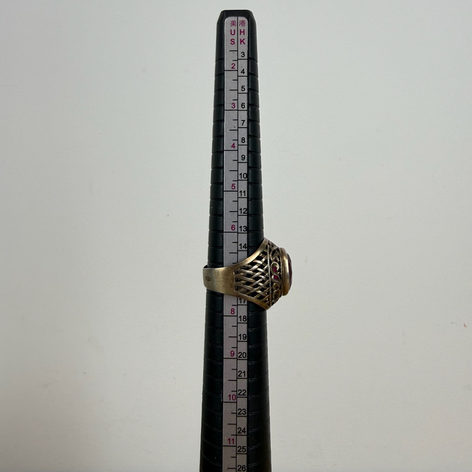Vintage Soviet RING Silver 875 mark Star USSR, Women’s jewelry Pink size 7