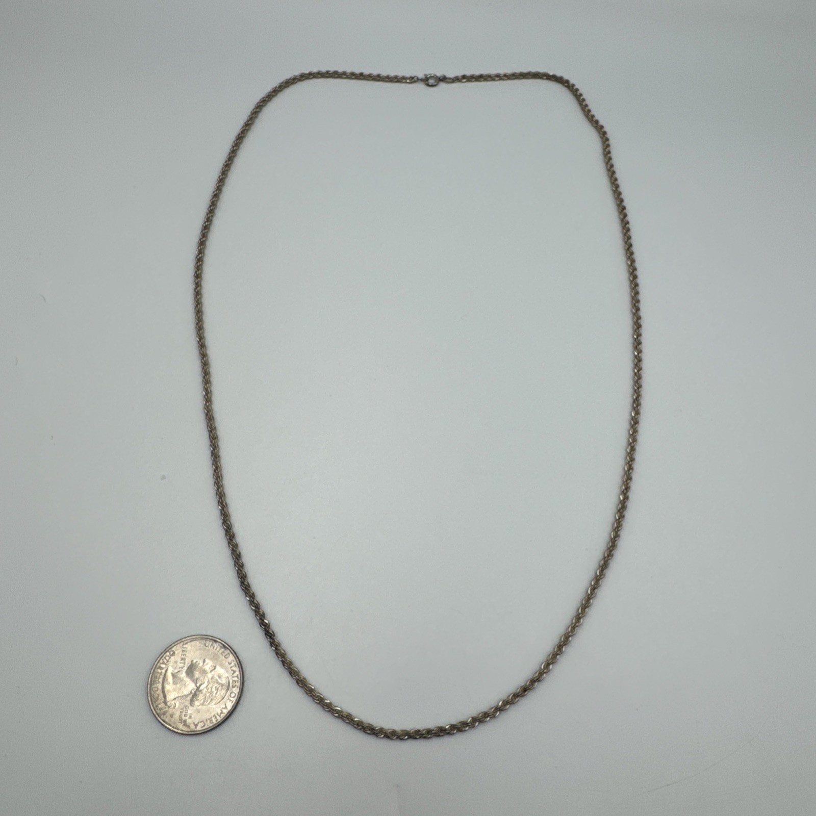 Vintage Sterling Silver 925 Twisted Rope Chain 24″ Necklace 12g