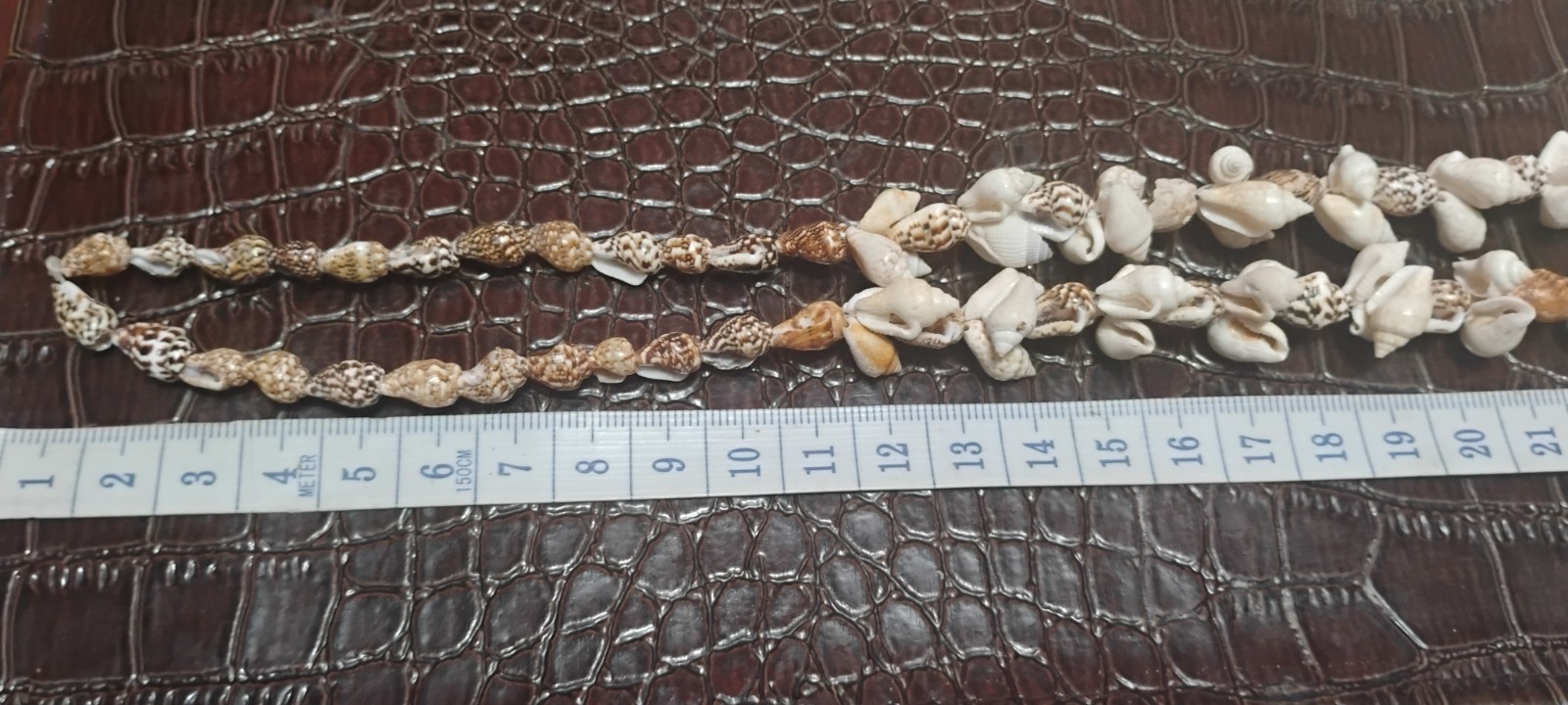 Vintage Boho Natural Small Conch Sea Shell Necklace 36” LONG! Quality Handmade