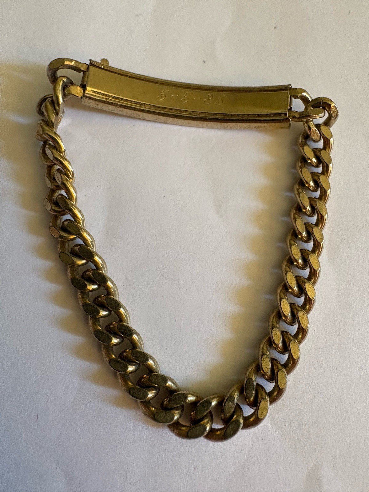 NICE VINTAGE GOLD PLATED SPEIDEL ID BRACELET W/ THE NAME DANIELLE