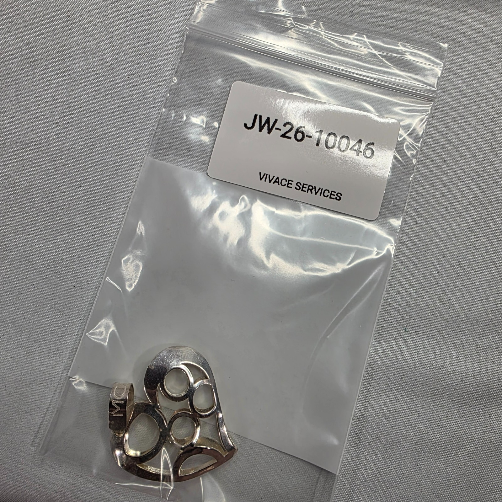 MCK MEX 925 Sterling Silver Heart Pendant Cutout Design GC79 3.84g