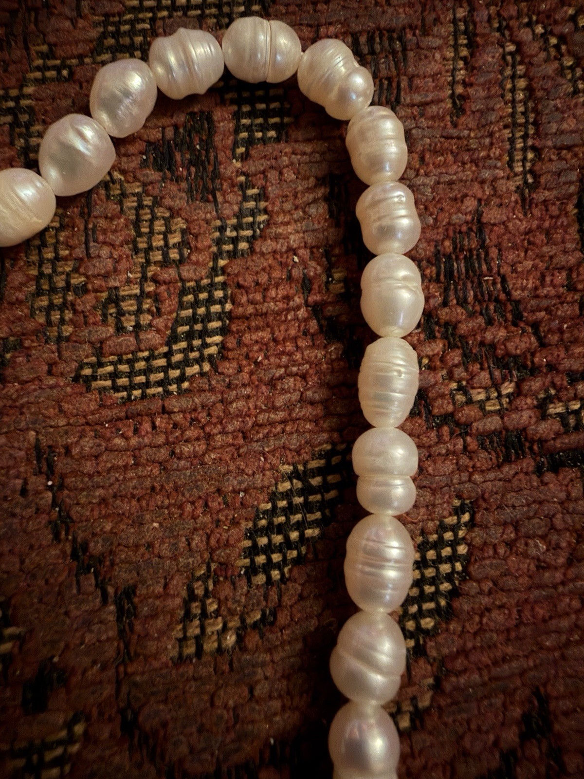 Vintage Freshwater Baroque Pearl Necklace Approximately 22 Inches Long.