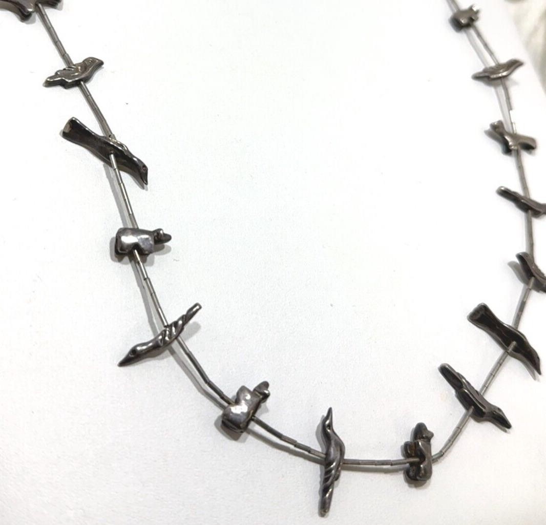 Vintage Sterling Silver, Liquid Silver Birds & Bears 22 inches – 36.6 Grams