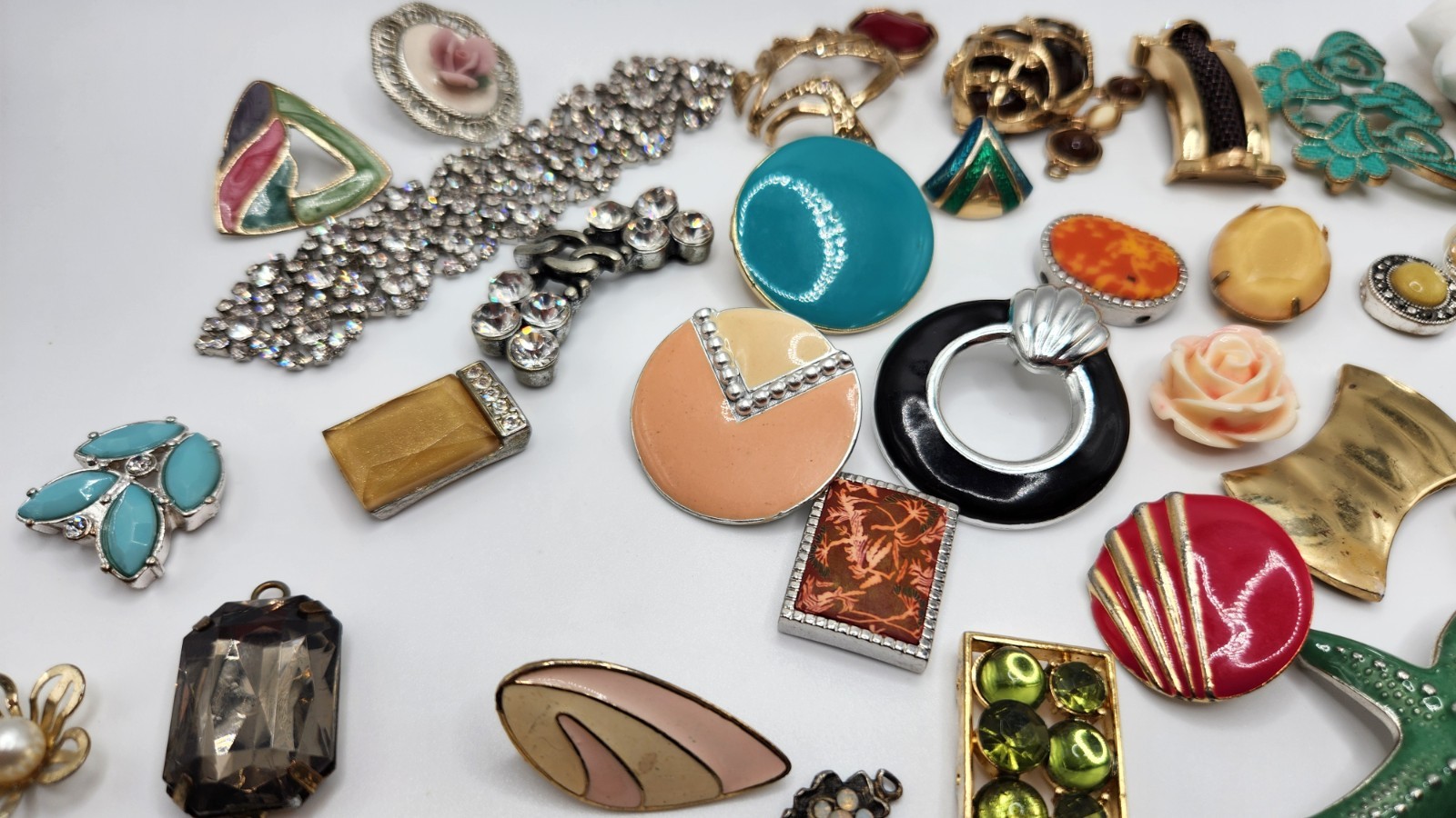 Craft Jewelry Pieces Junk Drawer Lot 50 Different Pieces