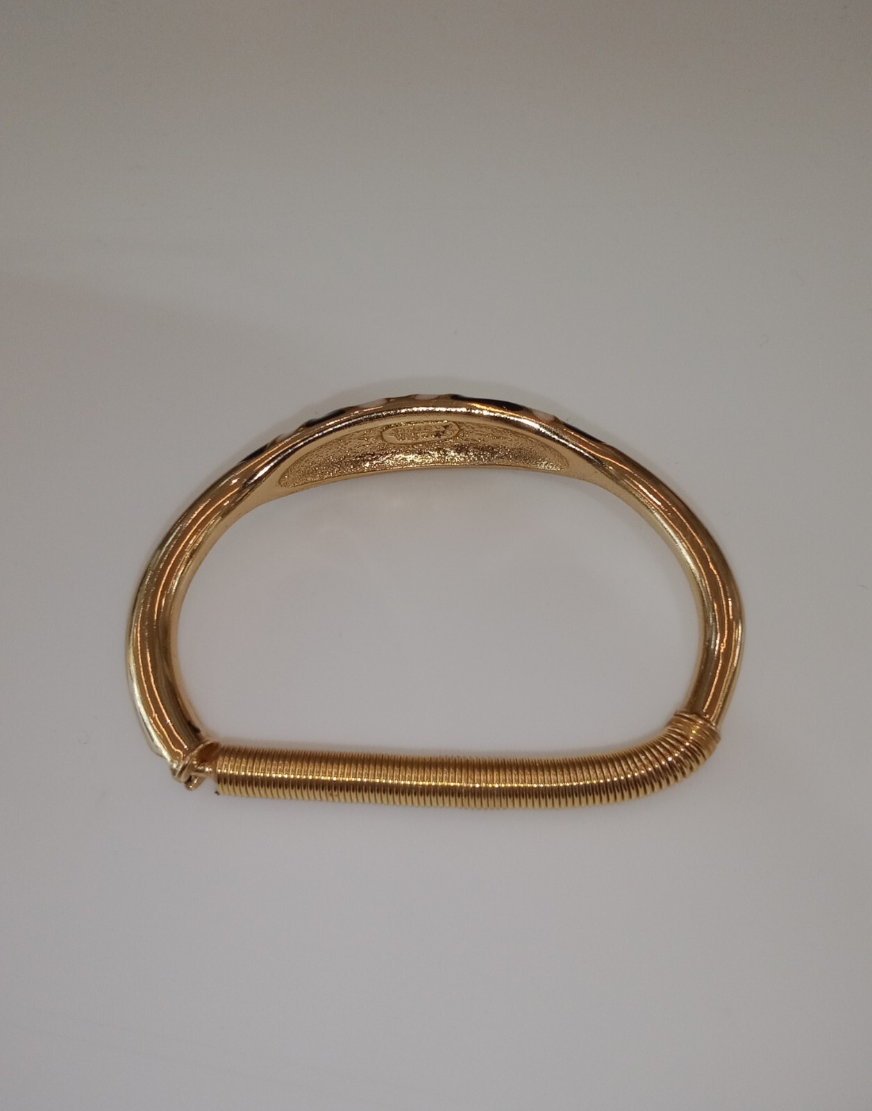 Vintage Orena Paris Bracelet, Goldplate w/ Black & Ivory Enamel, c. ’70s / ’80s