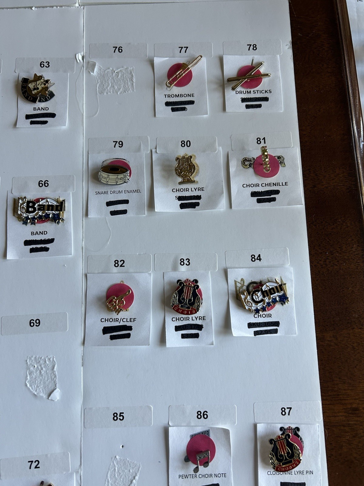 Huge Lot Of 82 Music Themed Pins; Guitar, Musical Notes, Etc All NEW