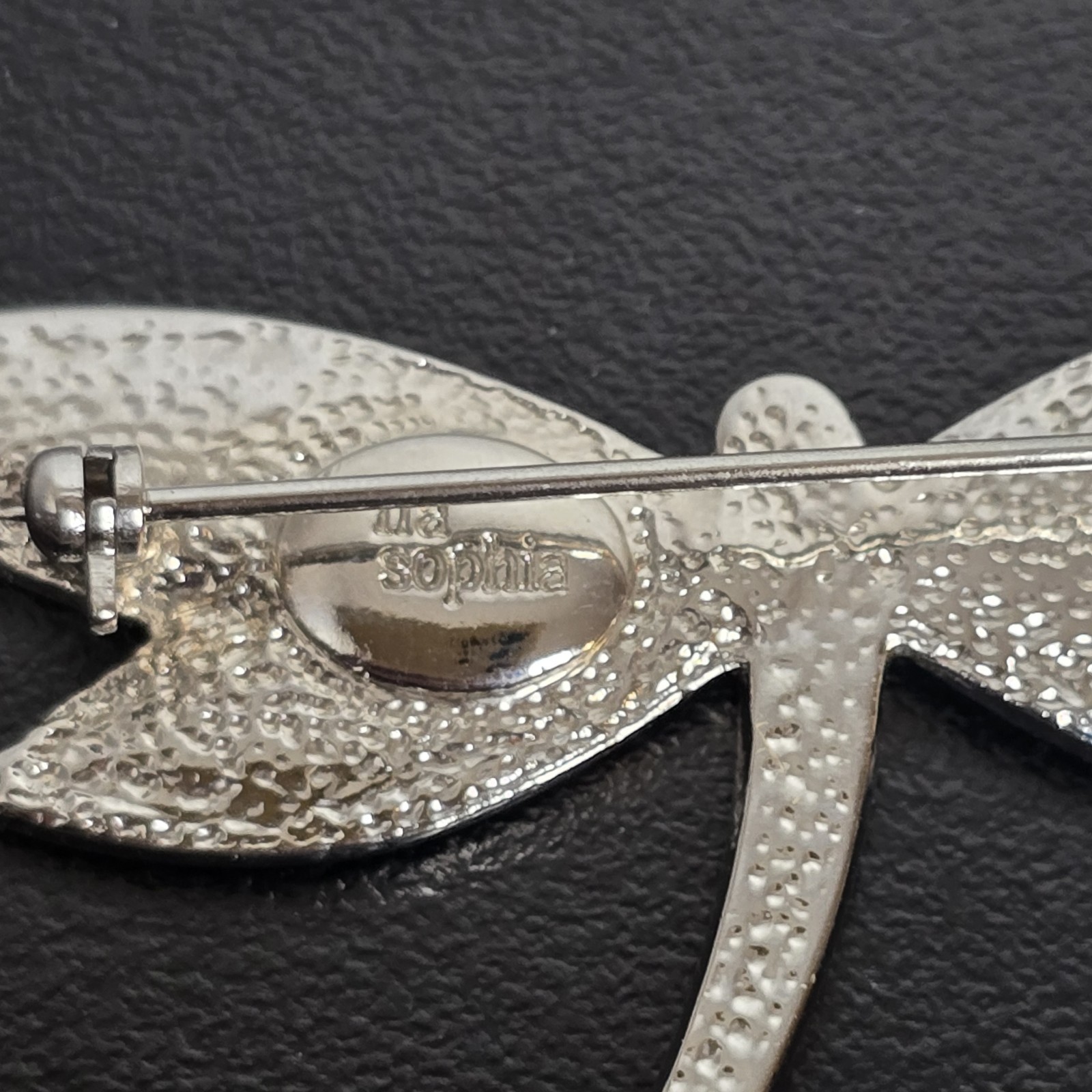 Lia Sophia Silver Tone Dragonfly With Abalone Wings 2.5″