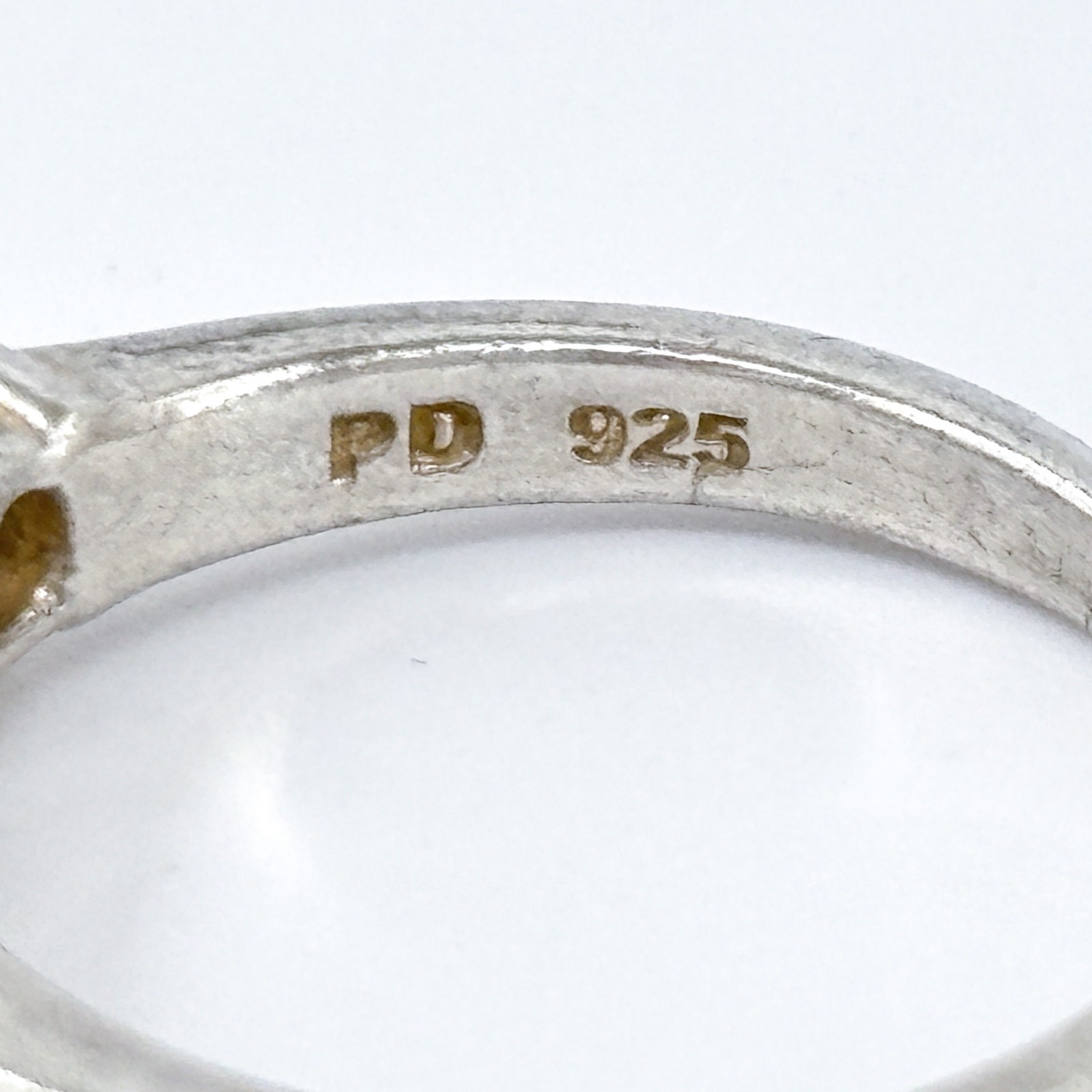 Vintage Sterling Silver 925 White Crystal Three Stone Ring Size 10