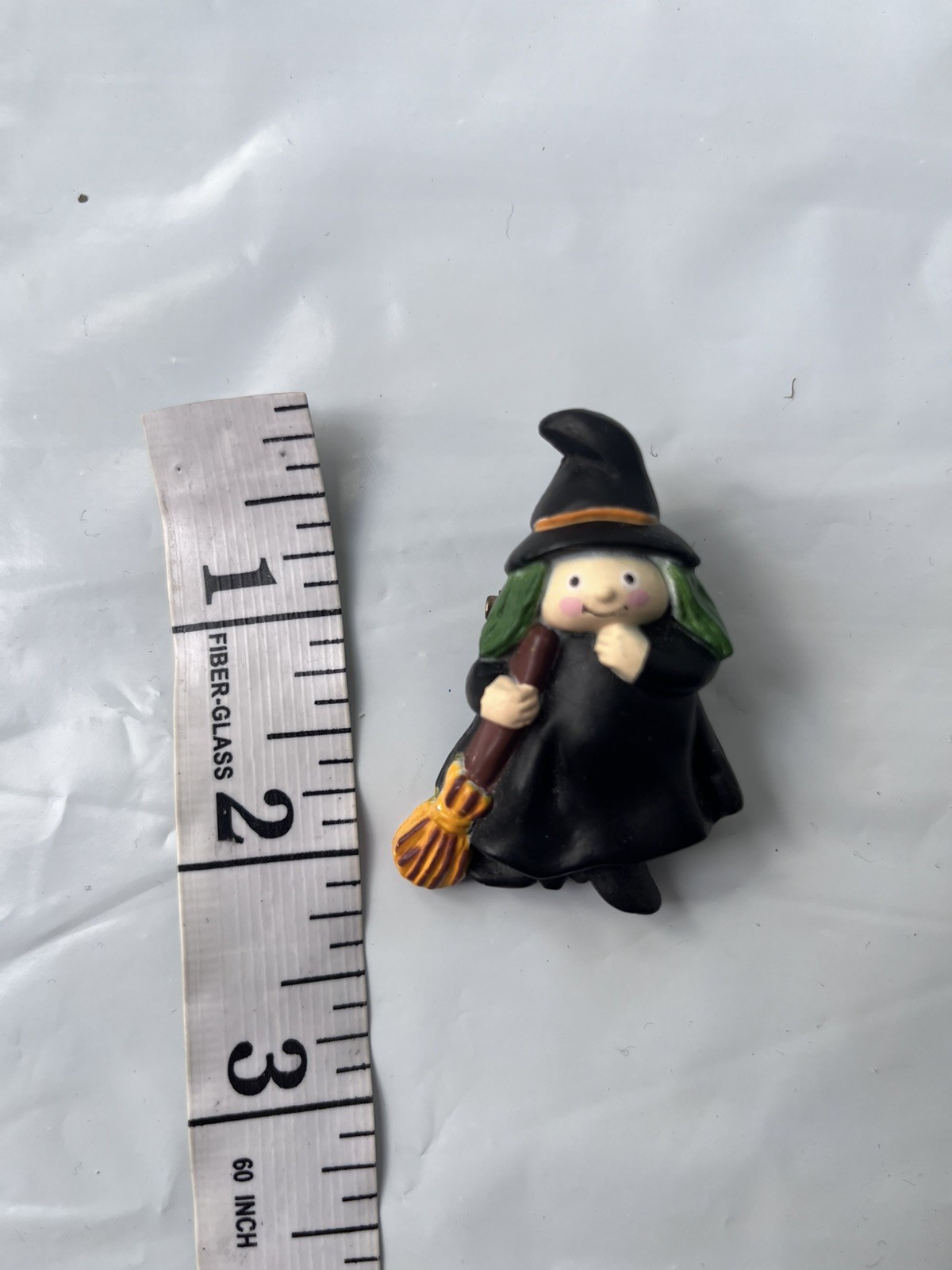 VTG Lot Of 2 90s Halloween Pin Brooches Ghost And Witch 2” Fun World Russ
