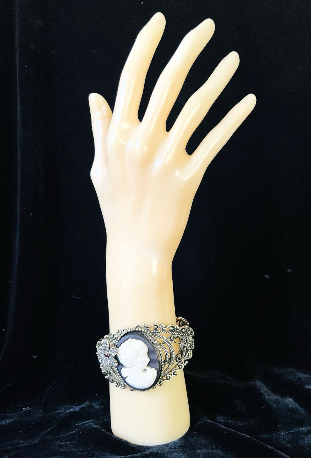 Vtg Estate Cameo Jewelry Artisan Painted Floral Romantic Victorian Revival Lot