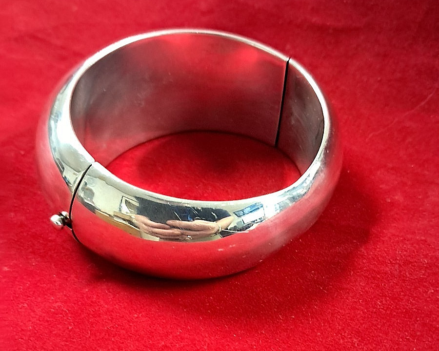 *RARE* LOS BALLESTEROS STERLING HINDGED BANGLE BRACELET 88.78GR