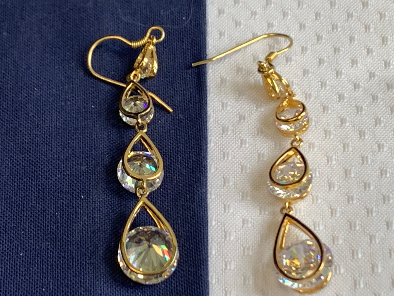 Vtg Earring Lot Costume Jewelry Enamel Faux Pearl Tigers Eye Hematite Malachite